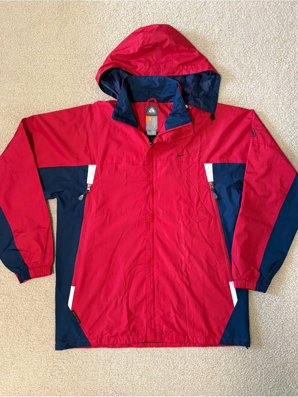 Vintage 90s Nike ACG Storm-FIT Outer Layer Jacket XXL Red Blue Gorpcore